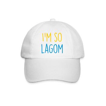 Lagom Sverige Schweden - Baseballkappe - Weiß/Weiß - Vorne