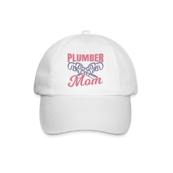 Klempnerin Mutter - Baseballkappe - Weiß/Weiß - Vorne