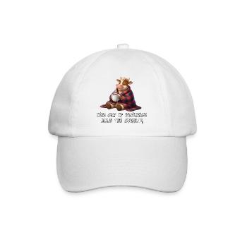 Eine Tasse Kaffee, keine Tierquälerei - Baseballkappe - Weiß/Weiß - Vorne