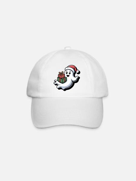 Weihnachtsgeist mit Geschenken - Baseballkappe - Weiß/Weiß