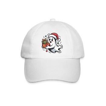 Weihnachtsgeist mit Geschenken - Baseballkappe - Weiß/Weiß - Vorne