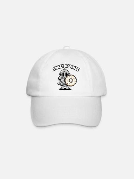 Ritter mit Donut - Baseballkappe - Weiß/Weiß