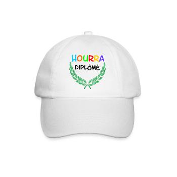 ourra diplôme - Baseballkappe - Weiß/Weiß - Vorne