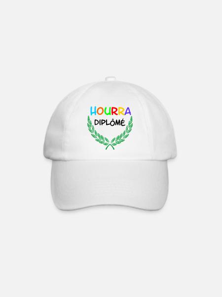 ourra diplôme - Baseballkappe - Weiß/Weiß