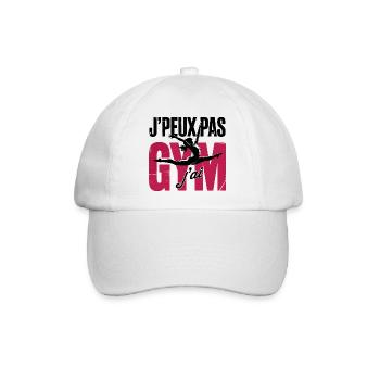 Ich kann nicht, ich habe Fitnessstudio | Turngeschenk | Fitnessstudio - Baseballkappe - Weiß/Weiß - Vorne