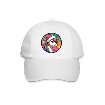 Einhorn Winterzauber - Baseballkappe - Weiß/Weiß - Vorne