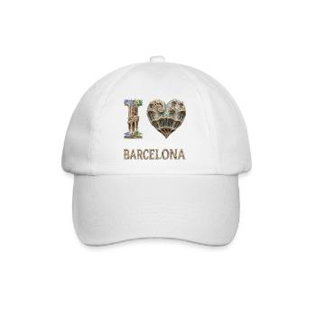 Barcelona – Organische Architektur - Baseballkappe - Weiß/Weiß - Vorne