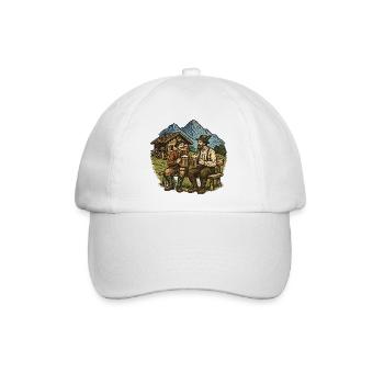 Bayerische Bierfreunde Alpenblick - Baseballkappe - Weiß/Weiß - Vorne