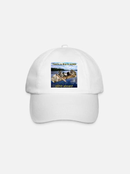 Waschbären-Flussrettungsboot - Baseballkappe - Weiß/Weiß