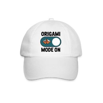  Origami Mode On Papierfalten Hobby Spruch für - Baseballkappe - Weiß/Weiß - Vorne