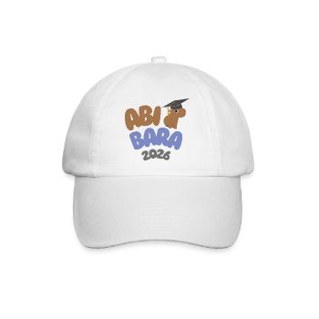 AbiBara 2026 – Chillen bis zum Abschluss - Baseballkappe - Weiß/Weiß - Vorne