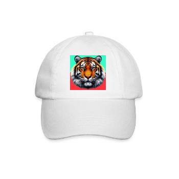Tiger - Baseballkappe - Weiß/Weiß - Vorne