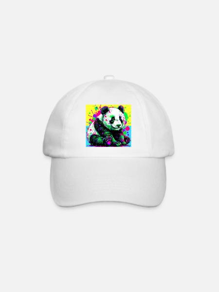 Panda - Baseballkappe - Weiß/Weiß