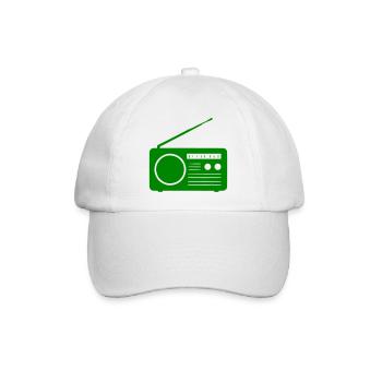 Retro-Radio Design - Baseballkappe - Weiß/Weiß - Vorne
