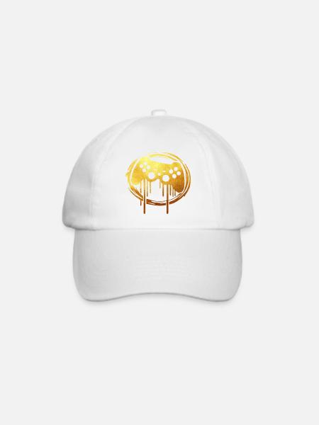 Gaming gold player - Baseballkappe - Weiß/Weiß