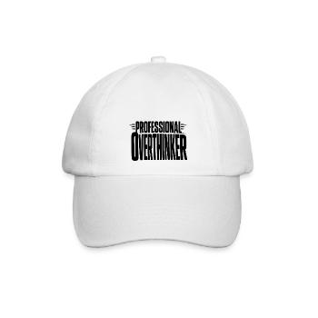 professional Overthinker Bold - Baseballkappe - Weiß/Weiß - Vorne