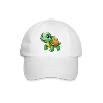 Baby-Schildkröte - Baseballkappe - Weiß/Weiß - Vorne