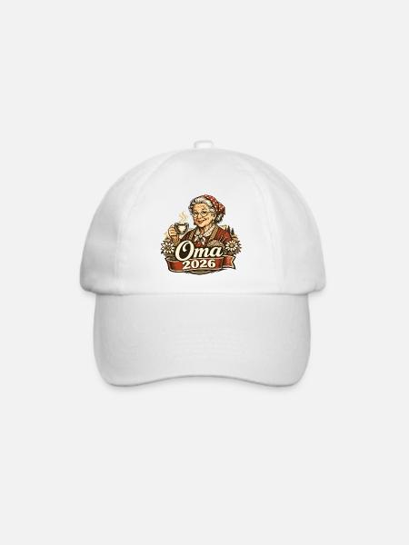 Oma 2026 Loading Geschenk Enkelkind  - Baseballkappe - Weiß/Weiß
