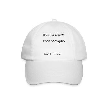 Humor des Chemielehrers - Baseballkappe - Weiß/Weiß - Vorne
