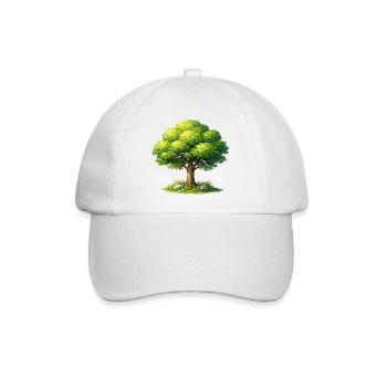 Baum im Sonnenlicht  - Baseballkappe - Weiß/Weiß - Vorne