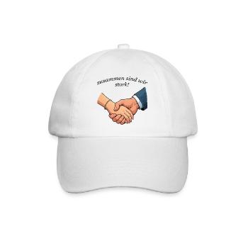 Hände Parr Zusammenhalt - Baseballkappe - Weiß/Weiß - Vorne