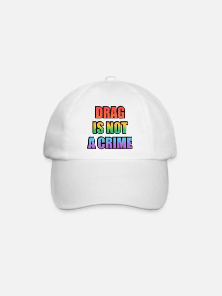 Drag_Is_Not_A_Crime_-_Copy - Baseballkappe - Weiß/Weiß