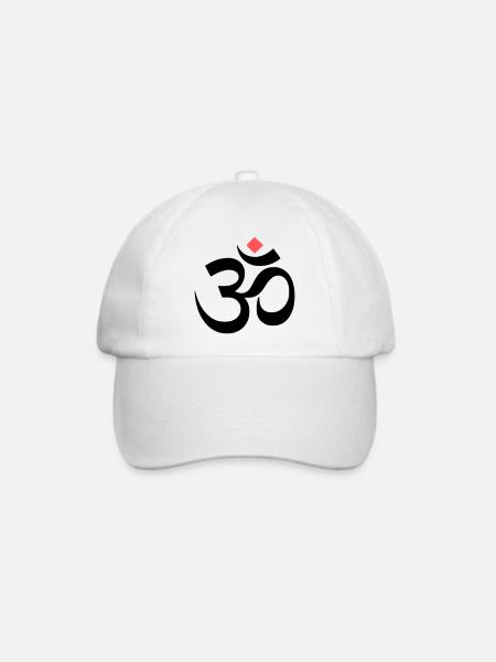 Om Zeichen Yoga Meditation - Baseballkappe - Weiß/Weiß