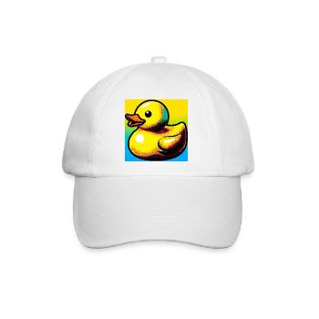 Ente Ente Ente Ente Ente - Baseballkappe - Weiß/Weiß - Vorne