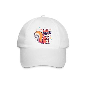 Schicke Eichhörnchen-Sonnenbrille - Baseballkappe - Weiß/Weiß - Vorne