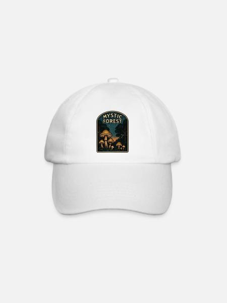 Mystic Forest Mushrooms - Baseballkappe - Weiß/Weiß