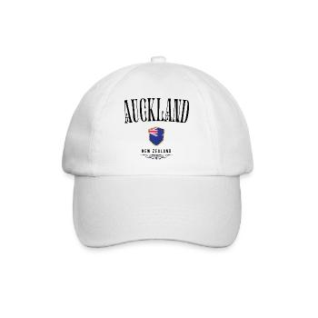 Auckland Souvenir, elegantes Design Auckland - Baseballkappe - Weiß/Weiß - Vorne