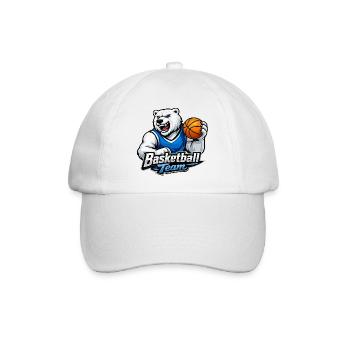 Polarbär Basketballteam - Baseballkappe - Weiß/Weiß - Vorne