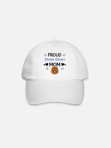 Stolze Chow Mutter, Chow-chow - Baseballkappe - Weiß/Weiß