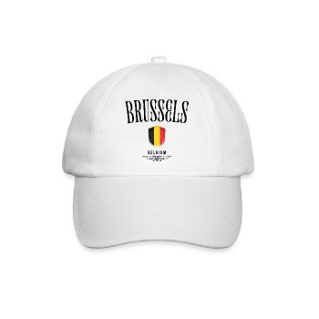 Souvenir Brüssel, elegantes Design Brüssel - Baseballkappe - Weiß/Weiß - Vorne