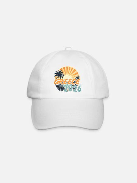 Greece 2026 - Baseballkappe - Weiß/Weiß