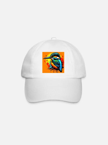 Eisvogel - Baseballkappe - Weiß/Weiß