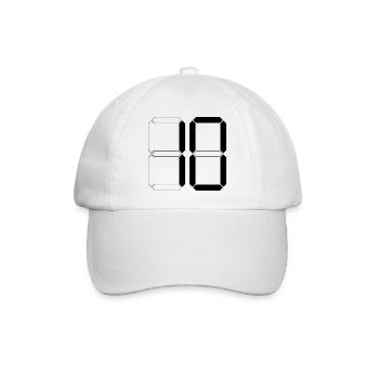 NUMMER 10 Zehn Geburtstag Geschenk Digital - Baseballkappe - Weiß/Weiß - Vorne