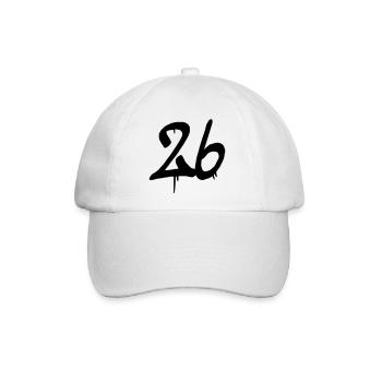 26 - Baseballkappe - Weiß/Weiß - Vorne