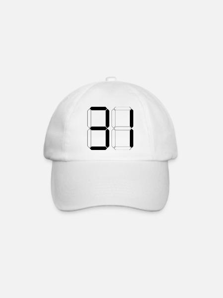 NUMMER 31 Einunddreißig Geschenk Digital - Baseballkappe - Weiß/Weiß