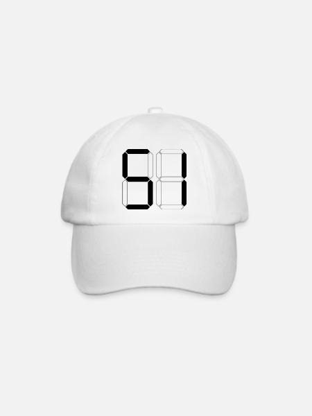 NUMMER 51 Einundfünfzig Geschenk Digital - Baseballkappe - Weiß/Weiß