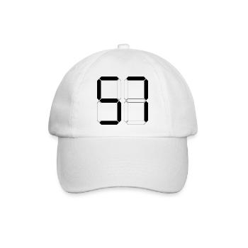 NUMMER 57 Siebenundfünfzig Geschenk Digital - Baseballkappe - Weiß/Weiß - Vorne