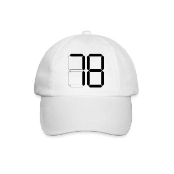 NUMMER 78 Achtundsiebzig Geschenk Digital - Baseballkappe - Weiß/Weiß - Vorne
