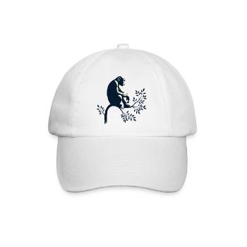 Schimpanse - Baseballkappe - Weiß/Weiß - Vorne