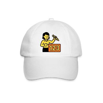 Lehrerin Mathe 123 Schule - Baseballkappe - Weiß/Weiß - Vorne