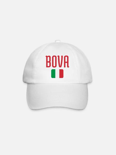 BOVA Italienische Flagge - Baseballkappe - Weiß/Weiß