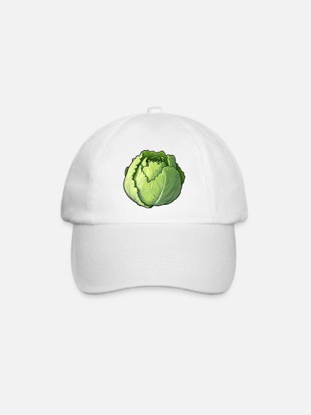 Salat - Baseballkappe - Weiß/Weiß