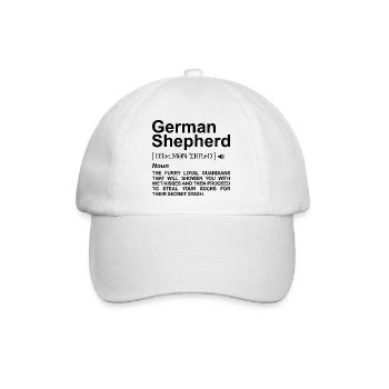 Deutscher Schäferhund Bedeutung - Baseballkappe - Weiß/Weiß - Vorne
