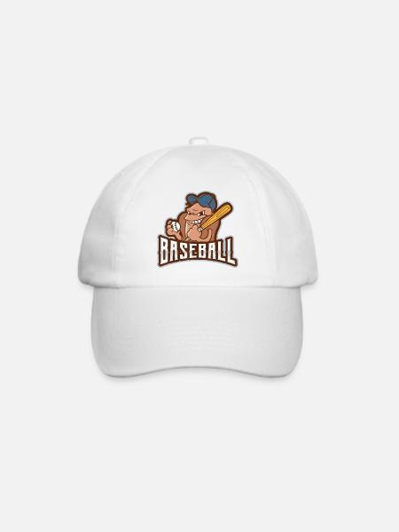 Rogue Batter Baseball-Maskottchen - Baseballkappe - Weiß/Weiß