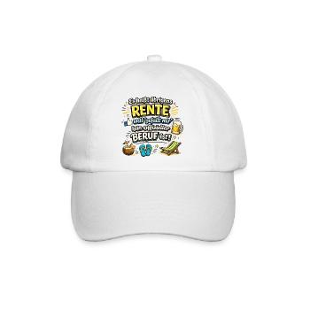 Rente statt Beruf: Urlaubsleben - Baseballkappe - Weiß/Weiß - Vorne
