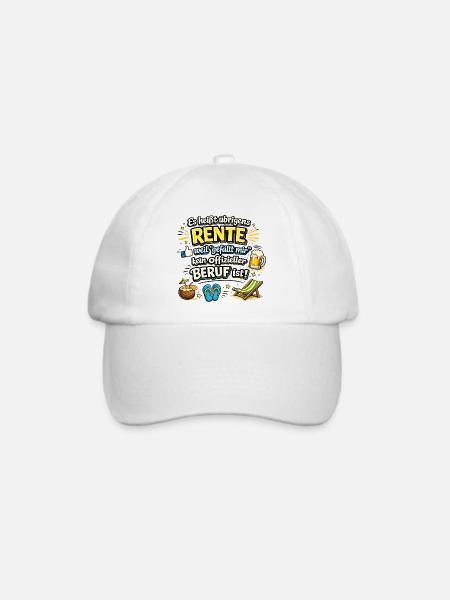 Rente statt Beruf: Urlaubsleben - Baseballkappe - Weiß/Weiß